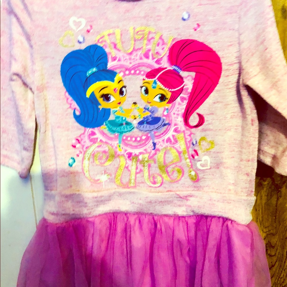 Shimmer and shine dress with leggings